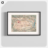 Map of Kyoto - アンティーク地図 Poster.