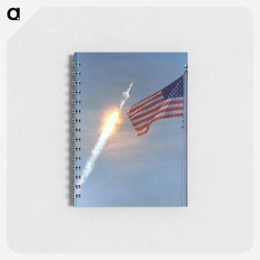 アートメモ帳-The American Flag heralds the flight of Apollo 11 - アポロ月面着陸 Memo.
