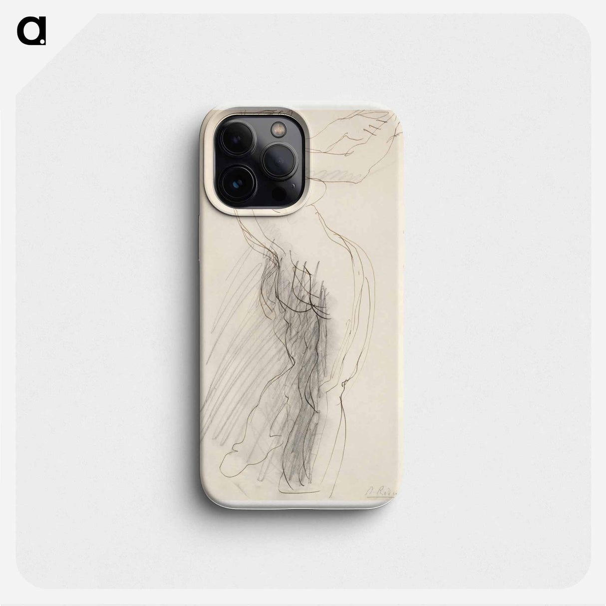 Standing Female Nude, Arms Raised - オーギュスト ロダン Phone Case.