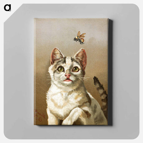 アートパネル-White Cat with Bee
 - ボストン公共図書館 Canvas.