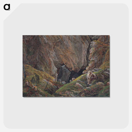 アートポストカード-Canyon in the resin - カスパー ダーヴィト フリードリヒ Postcard.