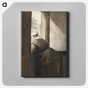 アートパネル-Woman at an Open Window
 - コルネリス プロース ファン アムステル Canvas.