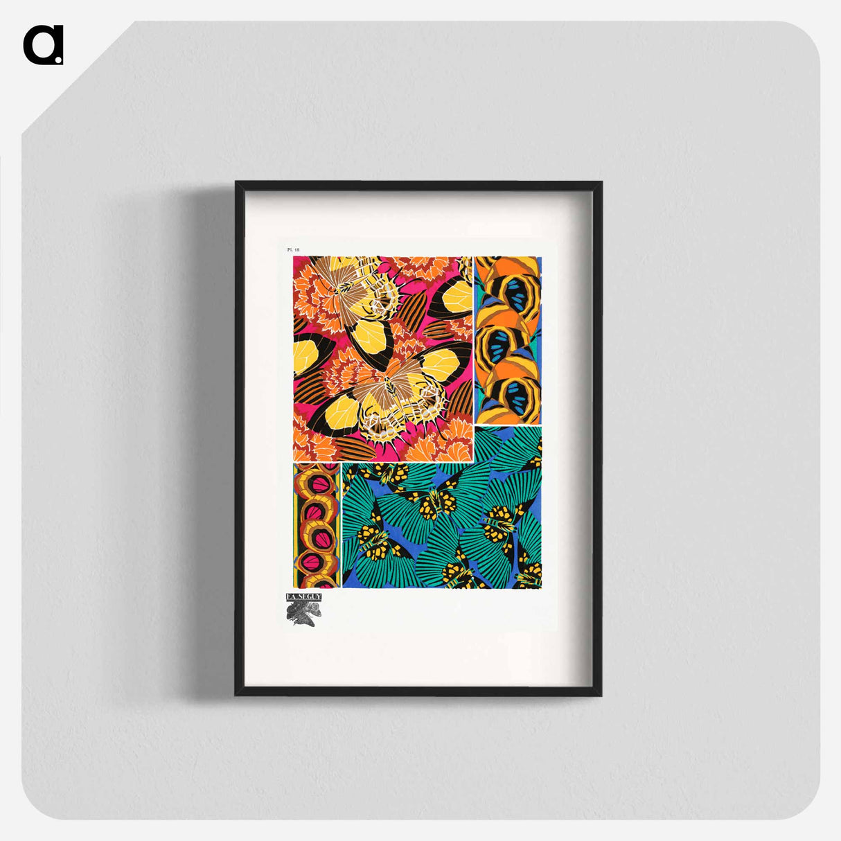 E.A. Séguy's vintage butterflies pattern art deco from Papillons - E.A.セギー Poster.
