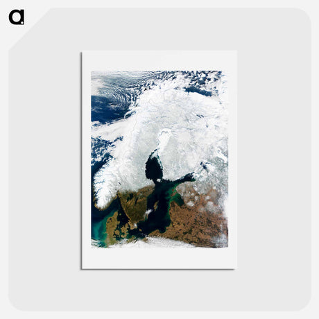 アートポストカード-Scandinavia Under Snow
 - 上空からの地球 Postcard.