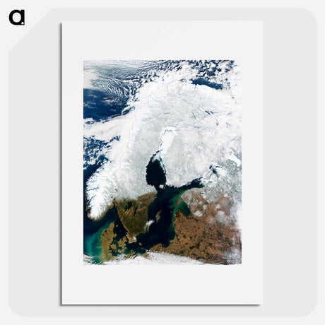 アートポスター-Scandinavia Under Snow
 - 上空からの地球 Poster.