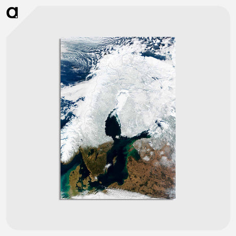 アートポストカード-Scandinavia Under Snow
 - 上空からの地球 Postcard.