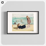 On the Beach - Edouard Manet Poster.