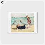 アートポストカード-On the Beach - エドゥアール マネ Postcard.