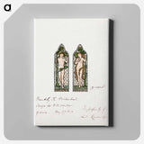 Adam and Eve, Design for Stained Glass Window, Frankby Church, Birkenhead (Cheshire), England - エドワード バーン ジョーンズ Canvas.