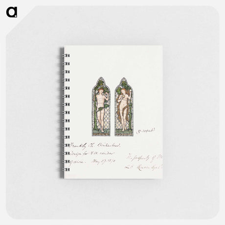 アートメモ帳-Adam and Eve, Design for Stained Glass Window, Frankby Church, Birkenhead (Cheshire), England - エドワード バーン ジョーンズ Memo.