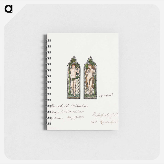 アートメモ帳-Adam and Eve, Design for Stained Glass Window, Frankby Church, Birkenhead (Cheshire), England - エドワード バーン ジョーンズ Memo.