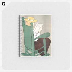 アートメモ帳-Woman reading in a rocking chair - エドワード ペンフィールド Memo.