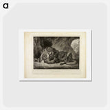 アートポストカード-イエロー - ウジェーヌ ドラクロワ Postcard.