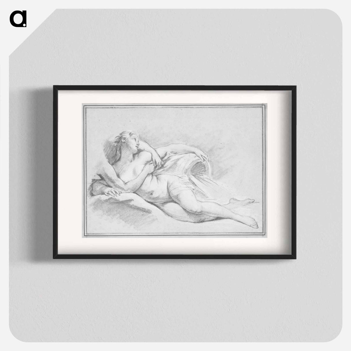 A Study for Two Nymphs - フランソワ ブーシェ Poster.