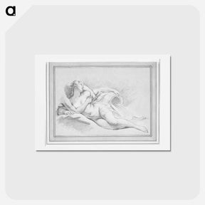アートポストカード-A Study for Two Nymphs - フランソワ ブーシェ Postcard.