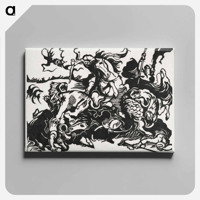 アートパネル-Lion Hunt - フランツ マルク Canvas.