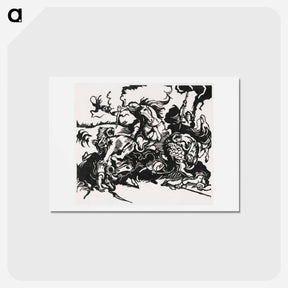 アートポストカード-Lion Hunt - フランツ マルク Postcard.
