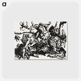 アートポストカード-Lion Hunt - フランツ マルク Postcard.