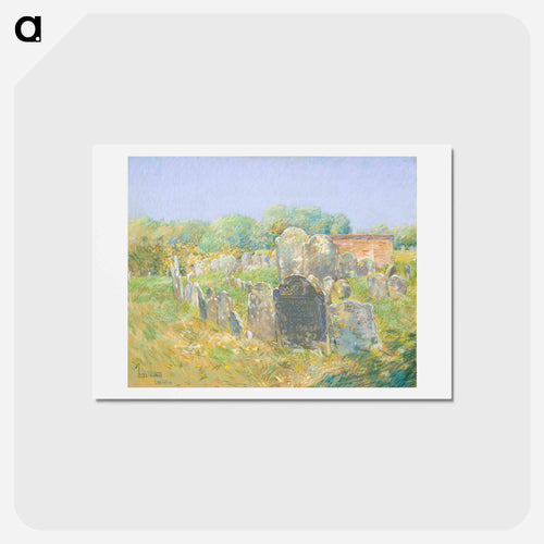 Colonial Graveyard at Lexington - フレデリック チャイルド ハッサム Postcard.