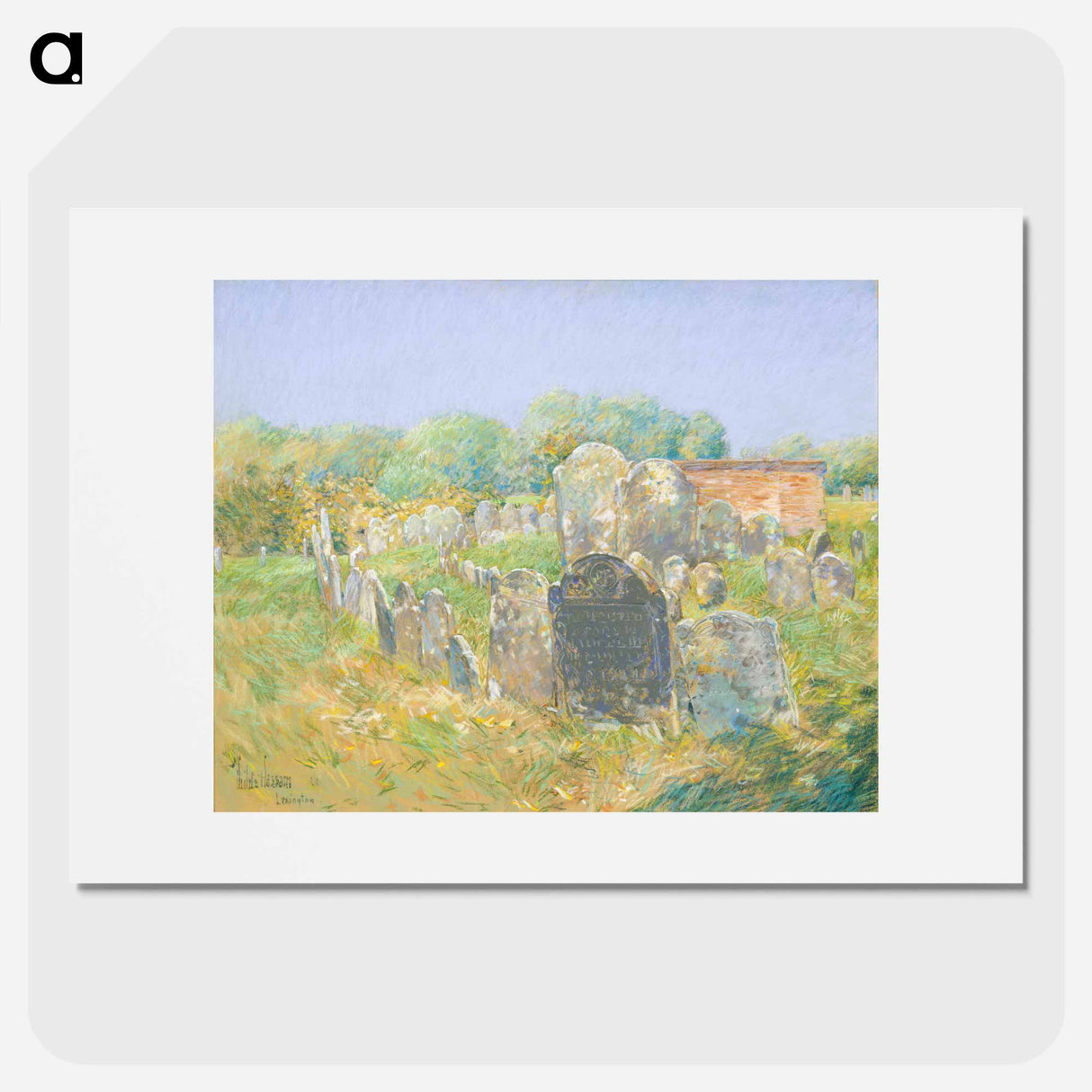 Colonial Graveyard at Lexington - Frederick Childe Hassam Poster.