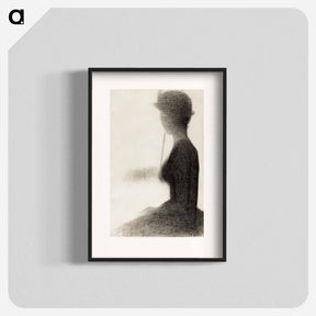 アートポスター-Seated Woman with a Parasol (study for La Grande Jatte) - ジョルジュ スーラ Poster.