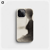 Seated Woman with a Parasol (study for La Grande Jatte) - ジョルジュ スーラ Phone Case.