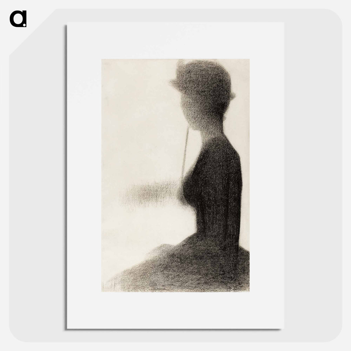 Seated Woman with a Parasol (study for La Grande Jatte) - Georges Seurat Poster.