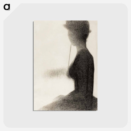 アートポストカード-Seated Woman with a Parasol (study for La Grande Jatte) - ジョルジュ スーラ Postcard.