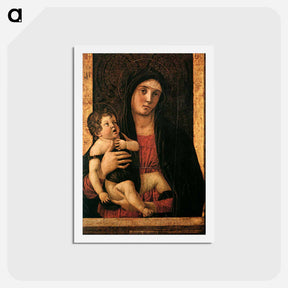 アートポストカード-Madonna with Child - ジョヴァンニ ベッリーニ Postcard.