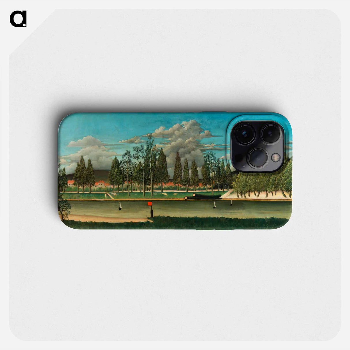 View of the Quai d' Asnières - アンリ ルソー Phone Case.