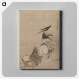 アートパネル-Roosters, Hen, and Chicks
 - 伊藤若冲 Canvas.