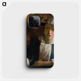 Girl with a Flute - ヨハネス フェルメール Phone Case.