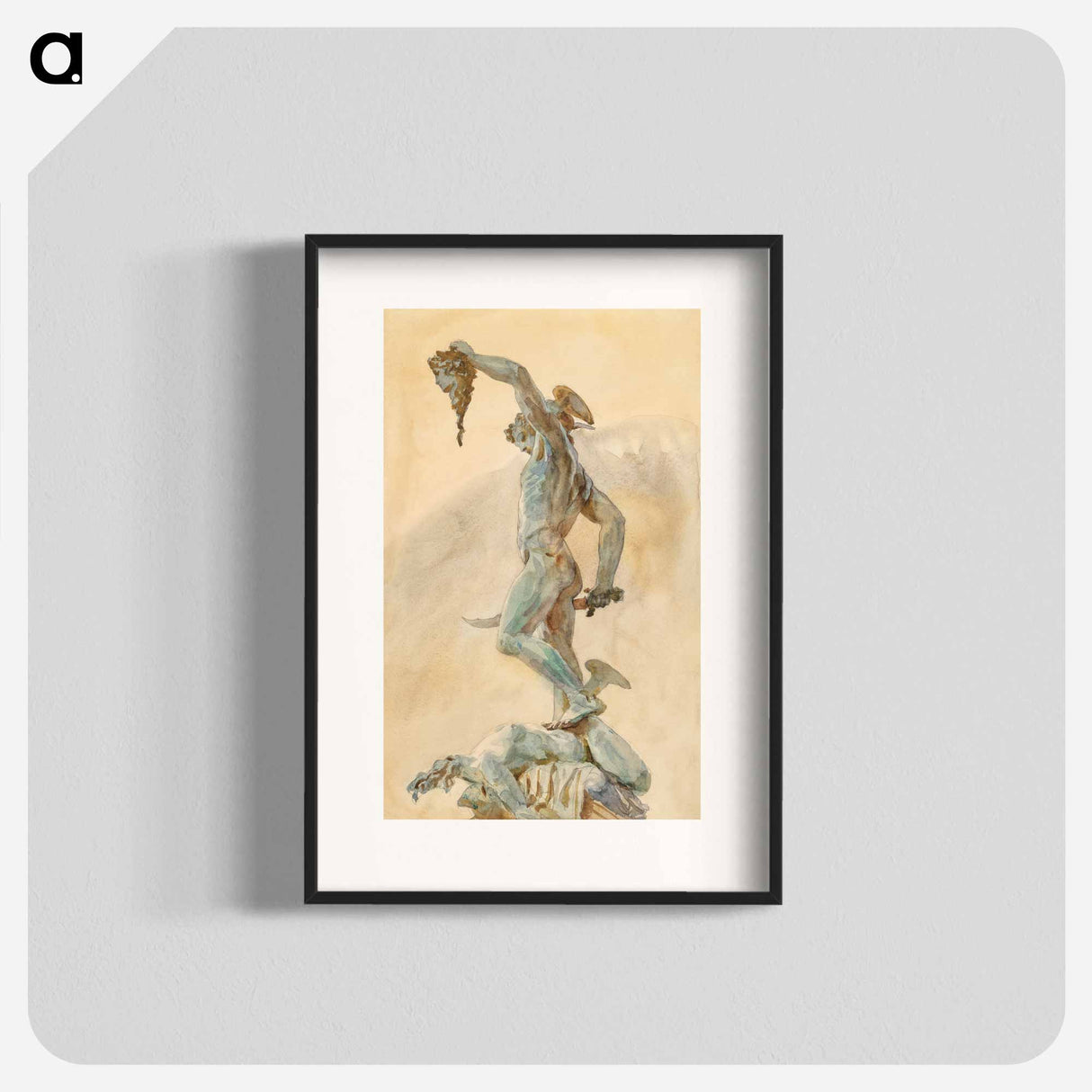 Sketch of Cellini's "Perseus" - John Singer Sargent Poster.