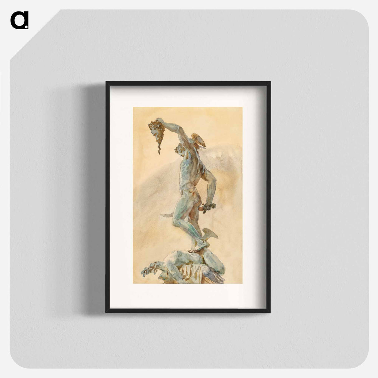 Sketch of Cellini's "Perseus" - ジョン シンガー サージェント Poster.