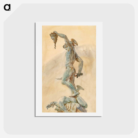 アートポストカード-Sketch of Cellini's "Perseus" - ジョン シンガー サージェント Postcard.