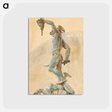 アートポストカード-Sketch of Cellini's "Perseus" - ジョン シンガー サージェント Postcard.