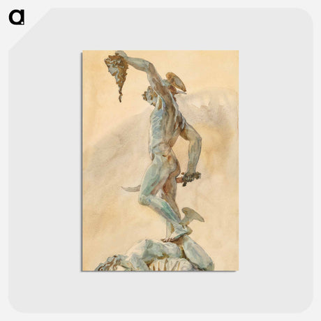 アートポストカード-Sketch of Cellini's "Perseus" - ジョン シンガー サージェント Postcard.