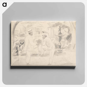 アートパネル-Two Men in the Park, Havana
 - ジュール パスキン Canvas.