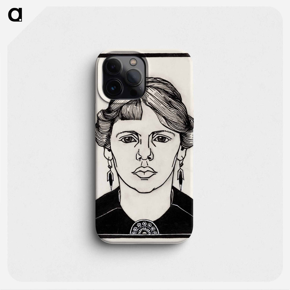 Portrait of a woman - Julie de Graag Phone Case.