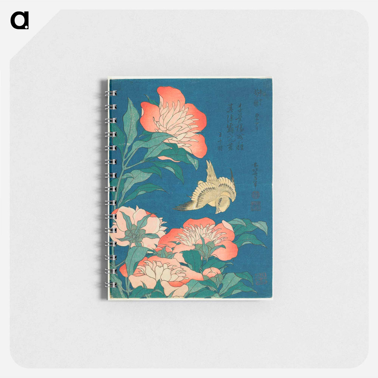 Peonies and Canary - 葛飾 北斎 Memo.