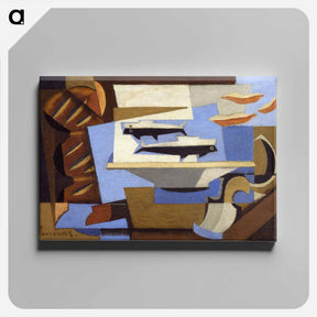 アートパネル-Breton Bread, Two Fish, Spoon - ルイ マルクーシ Canvas.