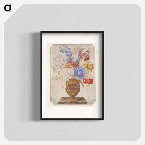 アートポスター-Flowers in a Gilt Vase
 - マリア ジビーラ メーリアン Poster.