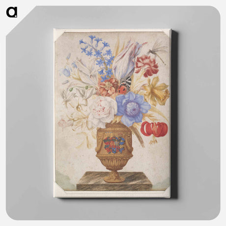 アートパネル-Flowers in a Gilt Vase
 - マリア ジビーラ メーリアン Canvas.