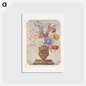 アートポストカード-Flowers in a Gilt Vase
 - マリア ジビーラ メーリアン Postcard.