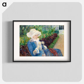 アートポスター-Lydia Crocheting in the Garden at Marly - メアリー カサット Poster.