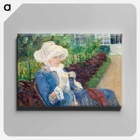 アートパネル-Lydia Crocheting in the Garden at Marly - メアリー カサット Canvas.