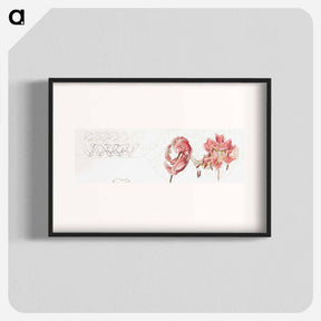 アートポスター-Pink Spotted Lilies and Maple Seeds - サミュエル コールマン Poster.