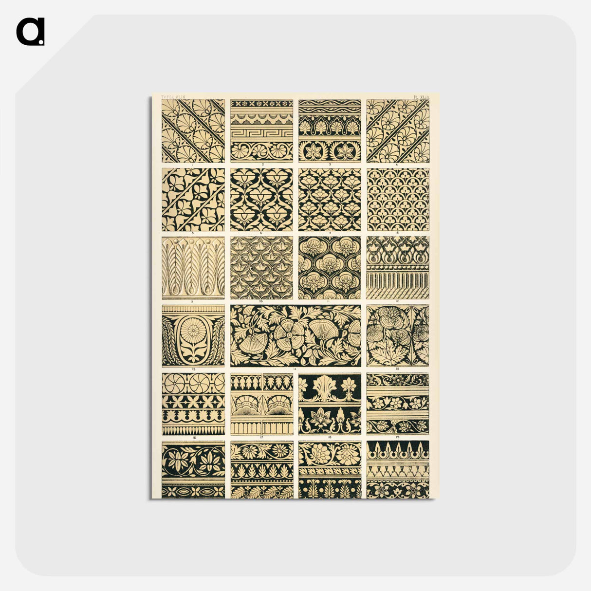 アートポストカード-Nineteenth-Century Ornament
 - 装飾の文法 Postcard.