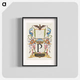 アートポスター-Guide for Constructing the Letter P from Mira Calligraphiae Monumenta
 - 書道のお手本 Poster.