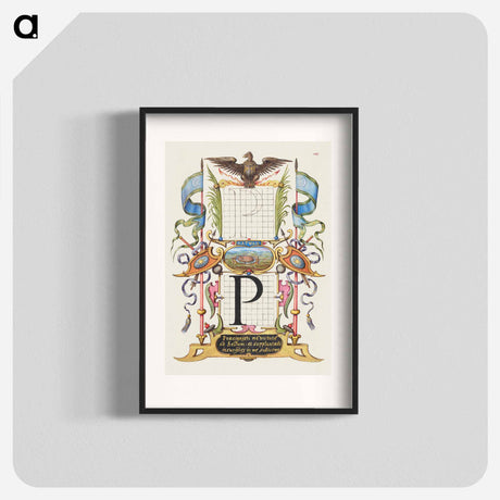 アートポスター-Guide for Constructing the Letter P from Mira Calligraphiae Monumenta
 - 書道のお手本 Poster.